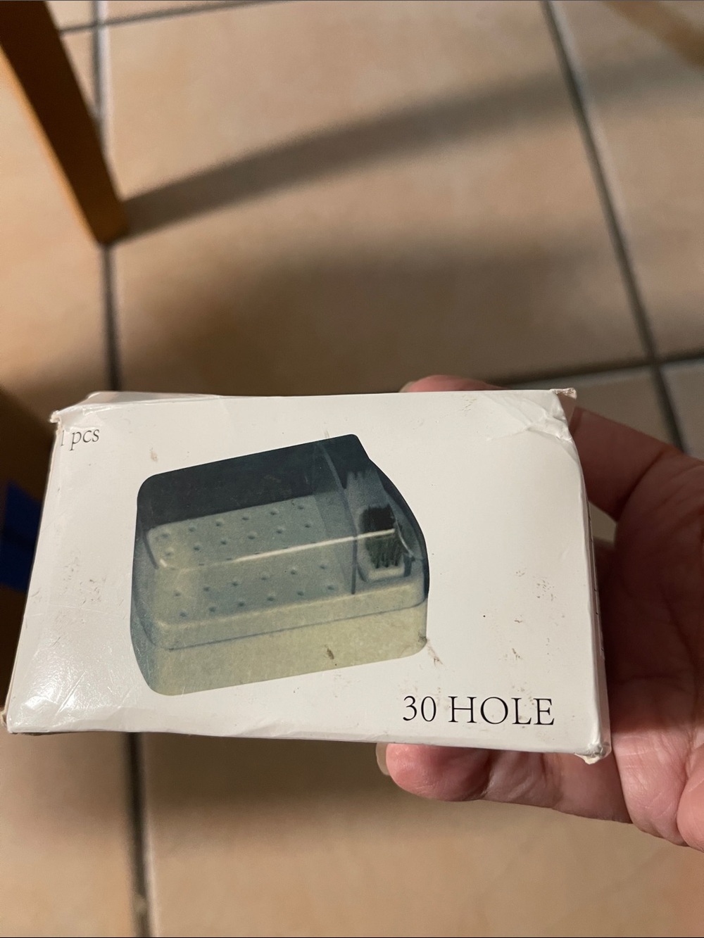 White 30-Hole Instrument Storage Box - Protective Case